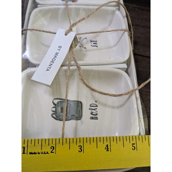 Rae Dunn Artisan Collection Magenta Set of 4 Desk Set Hold Sit Read Backpack New - Picture 6 of 8